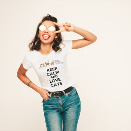 Ruhe und Liebe Katzen behalten T-Shirt