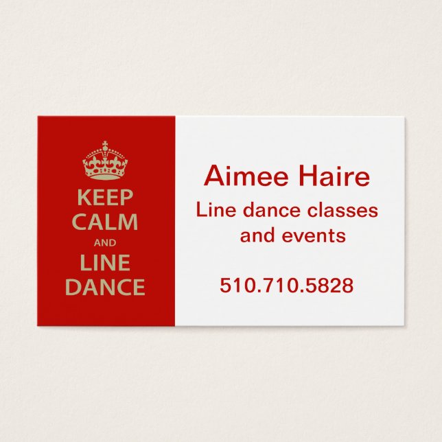 Ruhe und Line Dance behalten (Vorderseite)