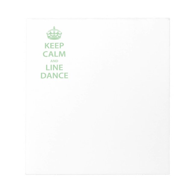 Ruhe und Line Dance behalten Notizblock (Vorderseite)