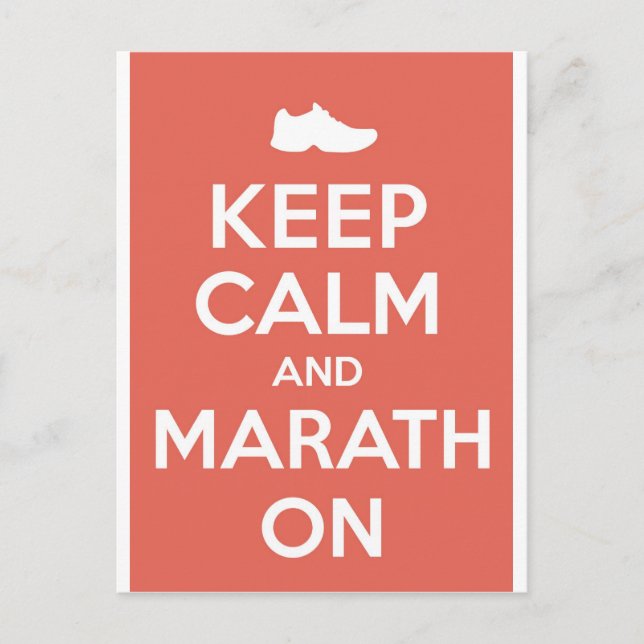 Ruhe und Marathon Postkarte (Vorderseite)