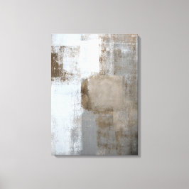 "Ruhe und Neutralität" Abstrakte Kunst in Grau und Leinwanddruck