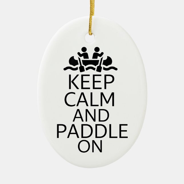 Ruhe und Paddel behalten Keramik Ornament (Vorne)