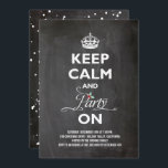 Ruhe und Party auf Chalkboard Funny Holiday behalt Einladung<br><div class="desc">Behalt Ruhe und Party auf Typografie mit Mistletoes auf Schwarz Chalkboard Funny Christmas / Holiday Party Einladungskarte. Mit Fett*fa*tin entworfen. Einfach mit eigenen Texten,  Fotos oder Bildern anpassen. Für individuelle Anfragen wenden Sie sich bitte direkt an fat*fa*tin. Es gelten benutzerdefinierte Gebühren. www.zazzle.com/fat_fa_tin www.zazzle.com/color_therapy www.zazzle.com/fatfatin_blue_knot www.zazzle.com/fatfatin_red_knot www.zazzle.com/fatfatin_mini_me www.zazzle.com/fatfatin_box www.zazzle.com/fatfatin_design www.zazzle.com/fatfatin_ink</div>