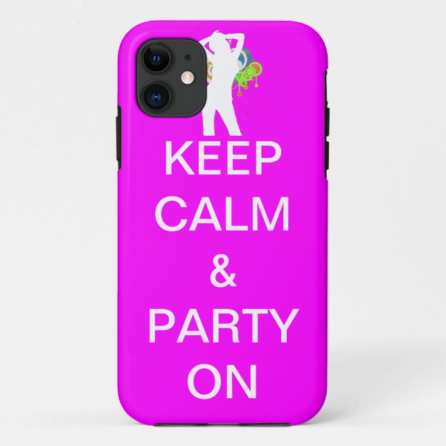 Ruhe und Party behalten Case-Mate iPhone Hülle (Rückseite)