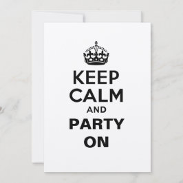 Ruhe und Party behalten Einladung