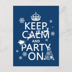 Ruhe und Party behalten (Weihnachten)(beliebig far Postkarte