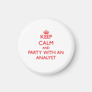 Ruhe und Party mit einem Analytiker behalten Magnet