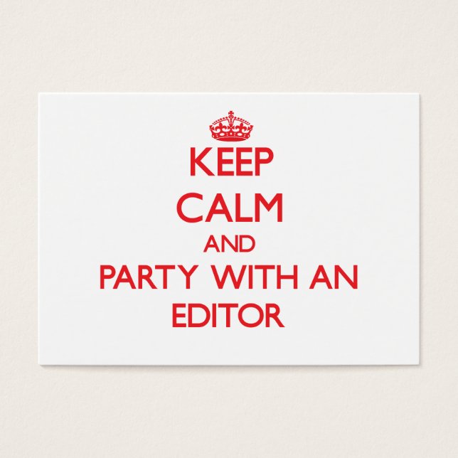 Ruhe und Party mit einem Editor behalten (Vorderseite)