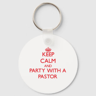 Ruhe und Party mit Pastor behalten Schlüsselanhänger
