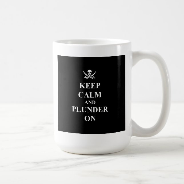 Ruhe und Plunder behalten Kaffeetasse (Rechts)