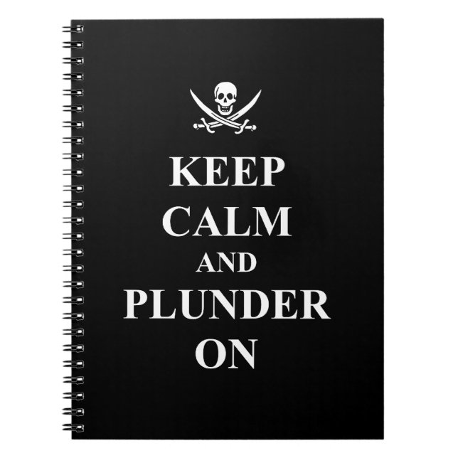 Ruhe und Plunder behalten Notizblock (Vorderseite)