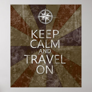Ruhe und Reisen behalten Poster