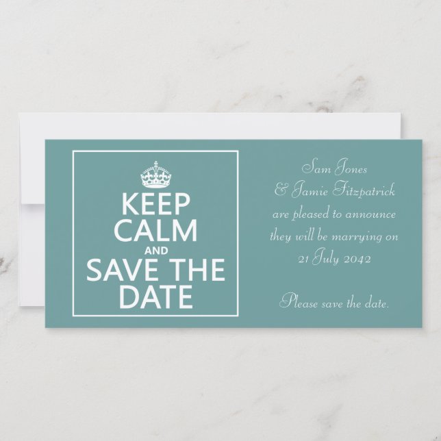 Ruhe und Save the Date behalten (vollständig anpas (Vorderseite)