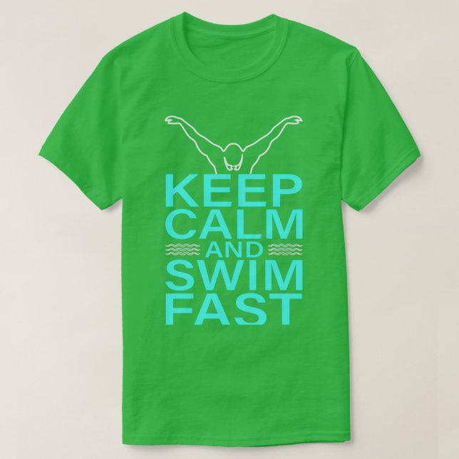 Ruhe und Schnelligkeit behalten T-Shirt (Design vorne)