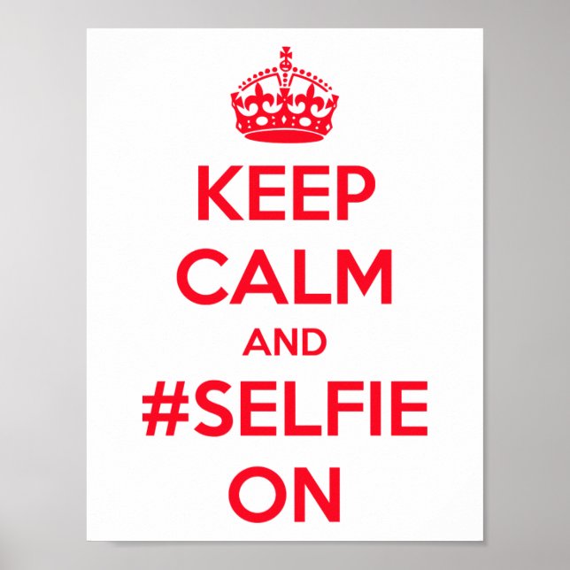 Ruhe und #selfie auf behalten poster (Vorne)
