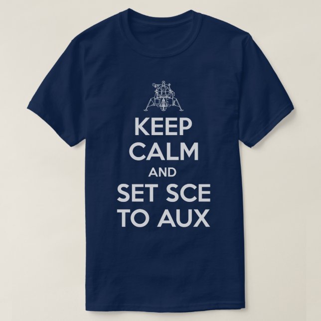 Ruhe und Set SCE auf AUX behalten T-Shirt (Design vorne)