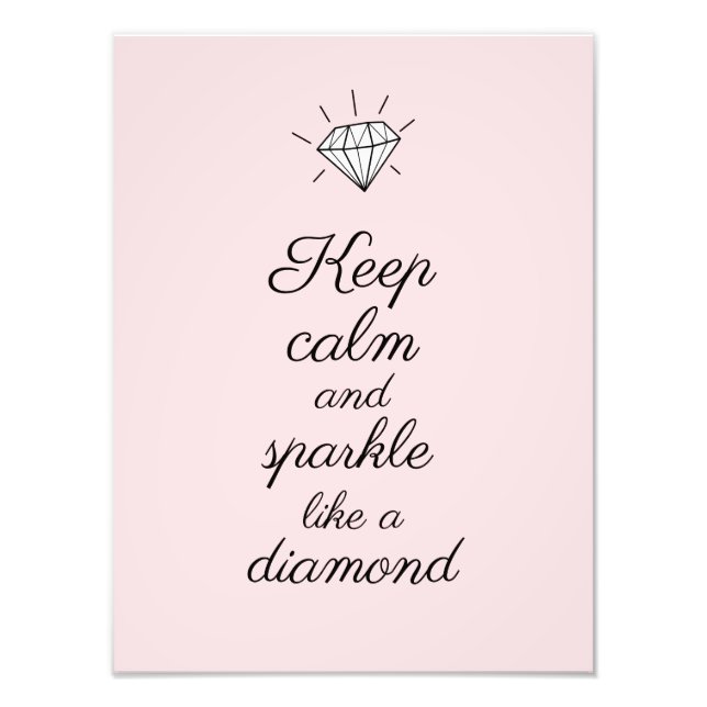 Ruhe und Sparkle wie eine Diamantrosa Prinzessin b Fotodruck (Vorne)