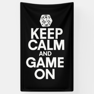 Ruhe und Spiel behalten Banner
