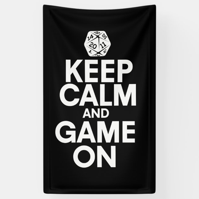 Ruhe und Spiel behalten Banner (Vertikal)