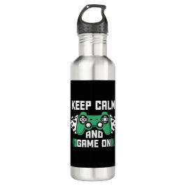 Ruhe und Spiel behalten Edelstahlflasche