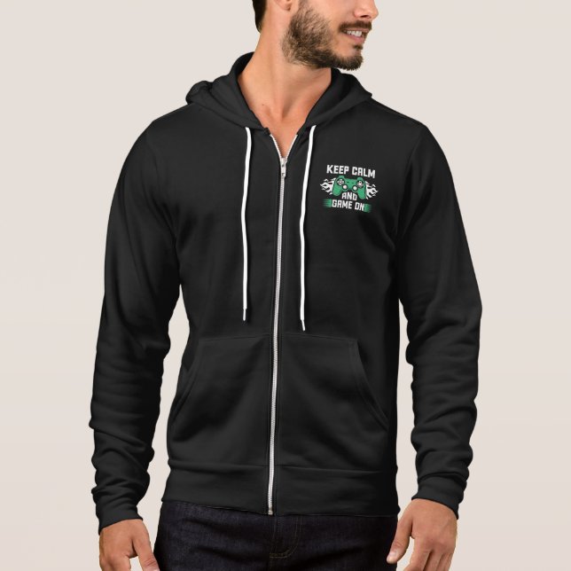 Ruhe und Spiel behalten Hoodie (Vorderseite)