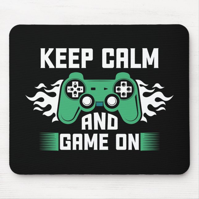 Ruhe und Spiel behalten Mousepad (Vorne)
