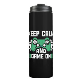 Ruhe und Spiel behalten Thermosbecher