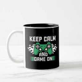 Ruhe und Spiel behalten Zweifarbige Tasse