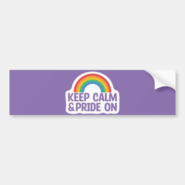 Ruhe und Stolz behalten | Gay Pride Monat Autoaufkleber (Vorne)
