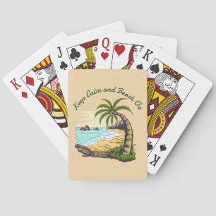 Ruhe und Strand behalten Spielkarten