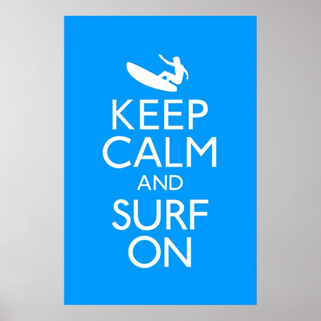 Ruhe und Surfen auf Plakat behalten (Vorne)