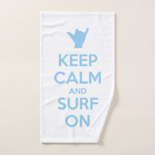 Ruhe und Surfen behalten Badhandtuch Set