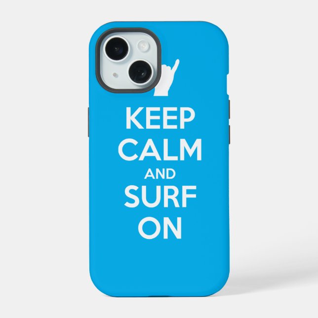 Ruhe und Surfen behalten iPhone 15 Hülle (Rückseite)