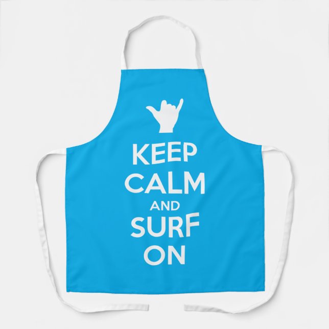 Ruhe und Surfen behalten Schürze (Vorderseite)