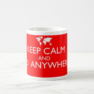 Ruhe und Tasse von überall behalten