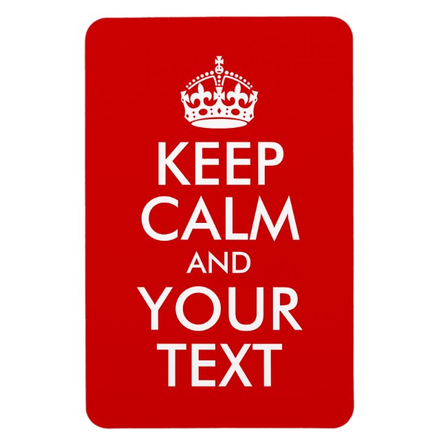 Ruhe und Text behalten Magnet (Vertikal)