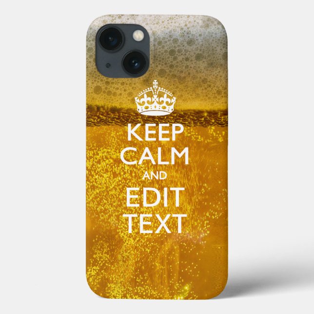 Ruhe und Text für Bier behalten Case-Mate iPhone Hülle (Rückseite)
