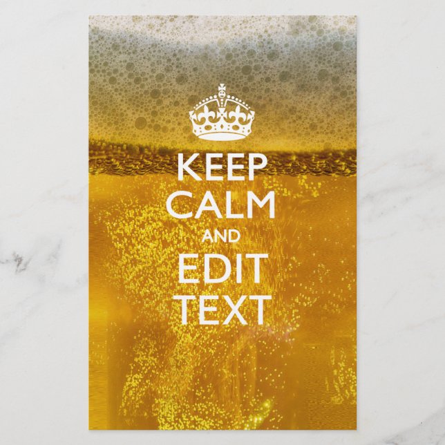 Ruhe und Text für kaltes Bier behalten Briefpapier (Vorderseite)