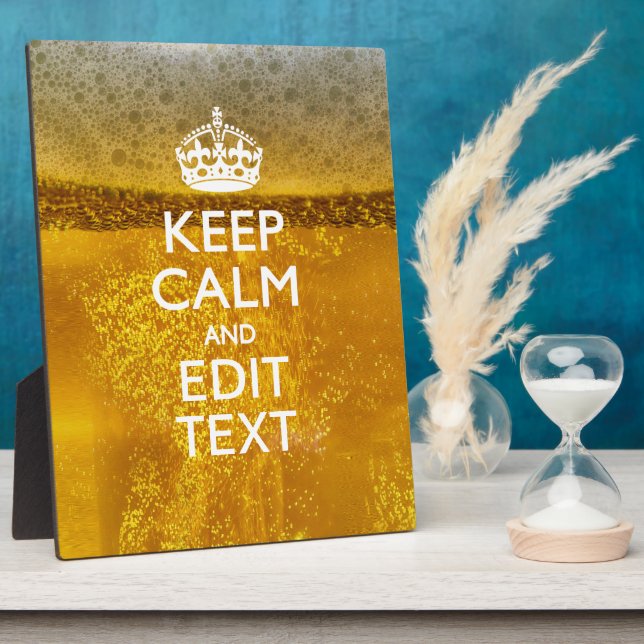 Ruhe und Text für kaltes Bier behalten Fotoplatte (Seite)