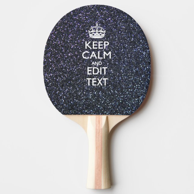Ruhe und Text im Mitternachtsdekor behalten Tischtennis Schläger (Vorderseite)