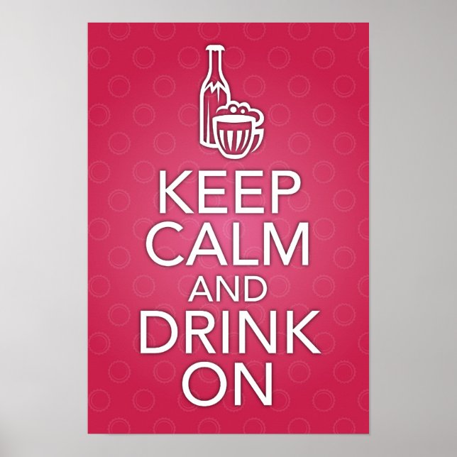 Ruhe und Trinken auf dem Plakat behalten (Vorne)