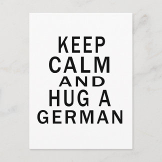Ruhe und Umarmung eines Deutschen behalten Postkarte