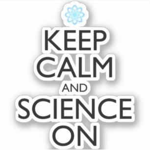 Ruhe und Wissenschaft behalten Aufkleber