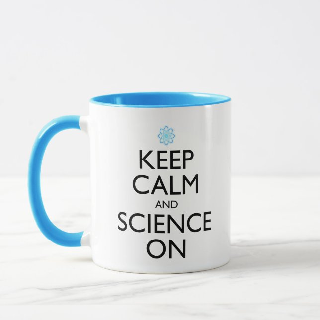 Ruhe und Wissenschaft behalten Tasse (Links)