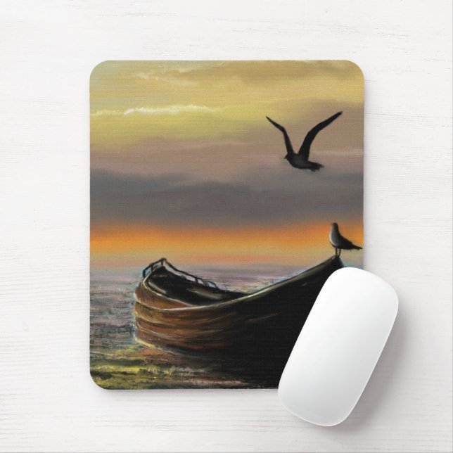 Ruhe - Wasserfarben Kunst Mousepad (Mit Mouse)