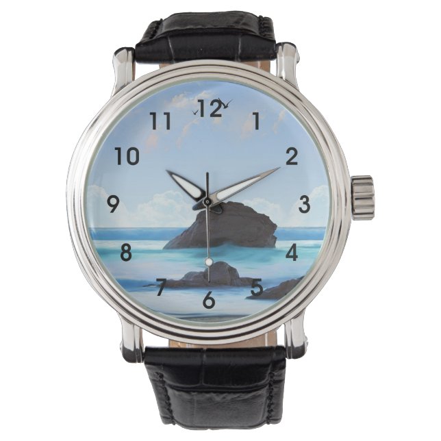 Ruhe, Wolken, ruhige Schönheit Armbanduhr (Vorderseite)