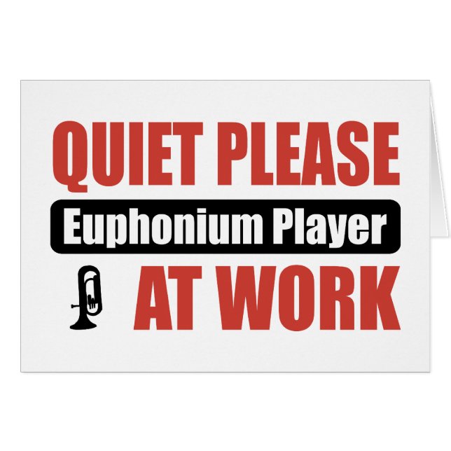 Ruhebitte Euphonium-Spieler bei der Arbeit (Vorderseite (Horizontal))