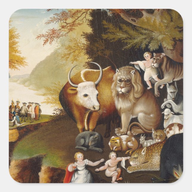 Ruhegelände, c.1834 (Erdöl auf Leinwand) Quadratischer Aufkleber (Vorderseite)
