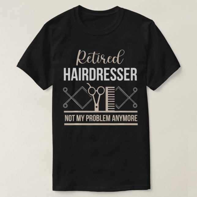 Ruhehändlerin Funny Remüder Friseur T-Shirt (Design vorne)