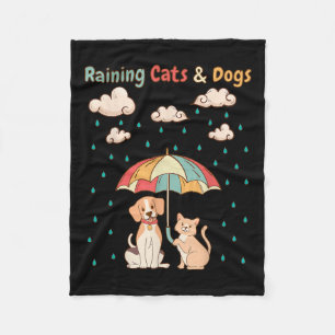 Ruhekatzen und Hunde Idiom _ Niedliches Kittelchen Fleecedecke
